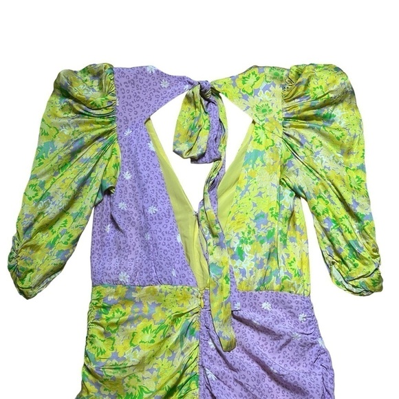 For Love & Lemons Dubois Mixed Print Freedom Floral Mini Dress US S - Picture 7 of 10